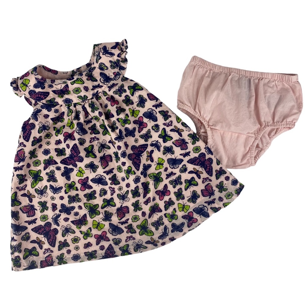 Gap Infant Short Sleeve Butterfly Dress and Diaper Cover - Size 3-6M